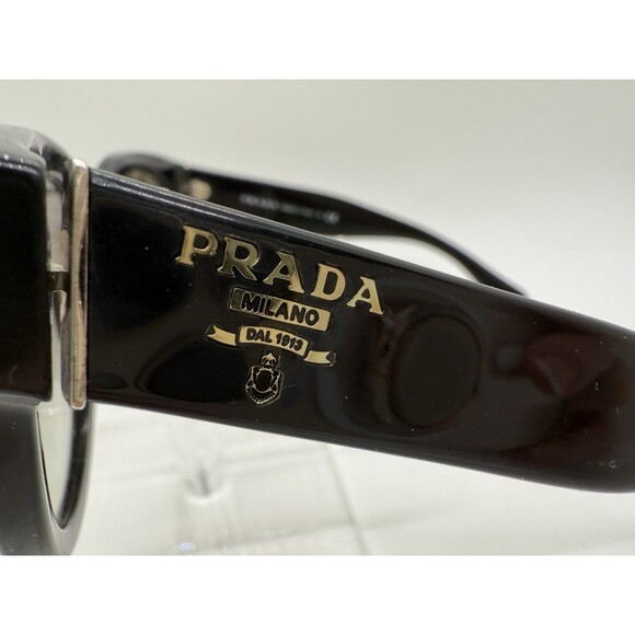 PRADA Sunglasses Black Retro Frames 54-22 140 SPR-170 Polarized & Case MRSP$530 - Picture 3 of 12